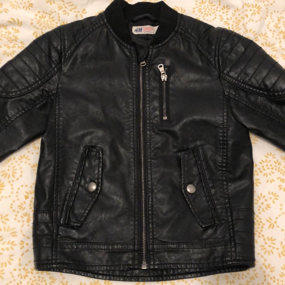 H&M faux leather jacket for kids.